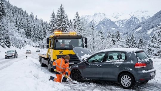 Dépannage auto par temps de neige ou verglas