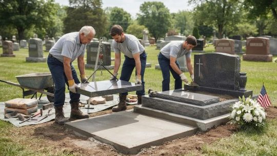 Les travaux de marbrerie funéraire : de la fondation à la pose finale