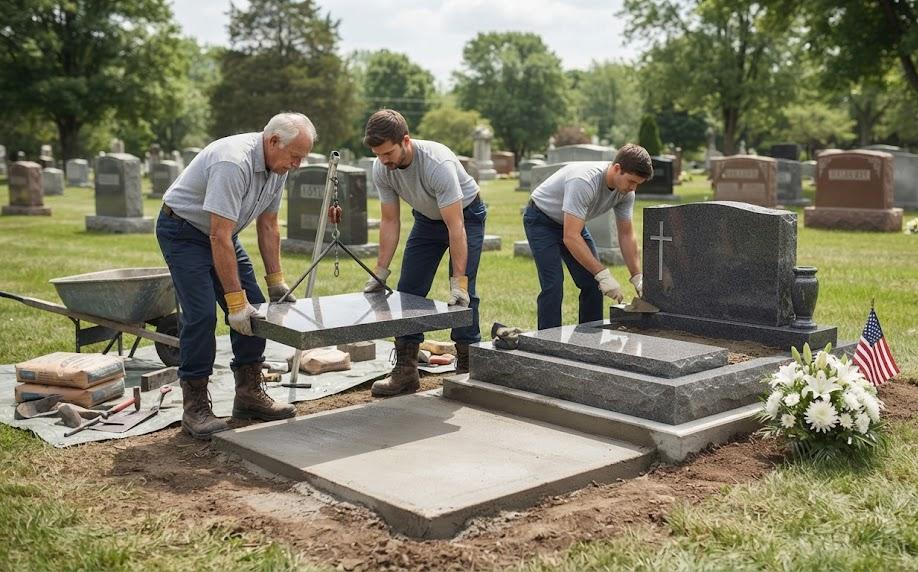Les travaux de marbrerie funéraire : de la fondation à la pose finale