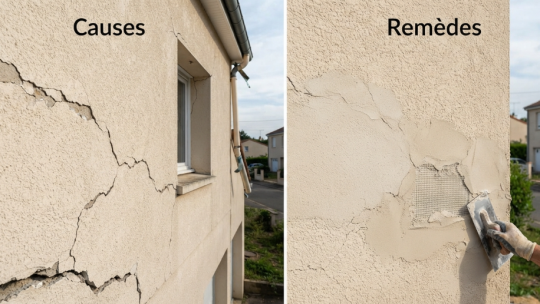 Fissures dans l&rsquo;enduit de base : causes et remèdes