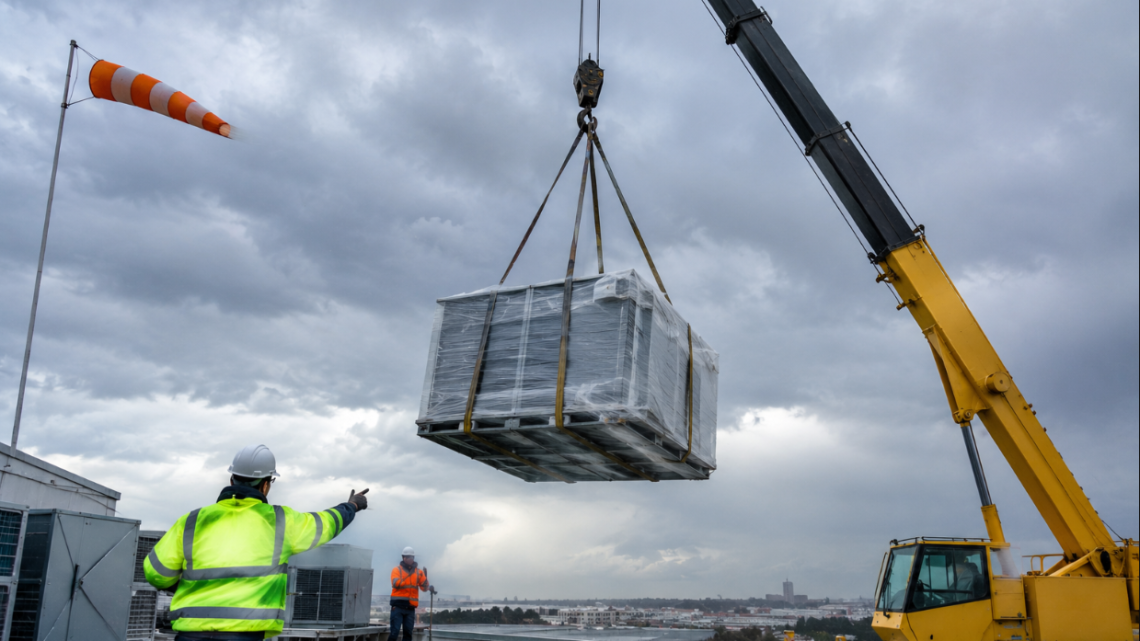 Conditions météo : vent et grutage ne font pas bon ménage