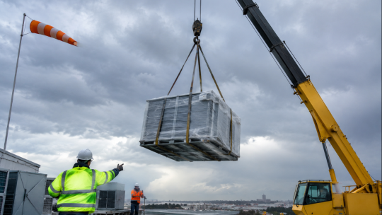Conditions météo : vent et grutage ne font pas bon ménage