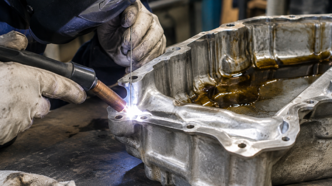 Soudure aluminium de carter moteur : attention à l&rsquo;huile imprégnée
