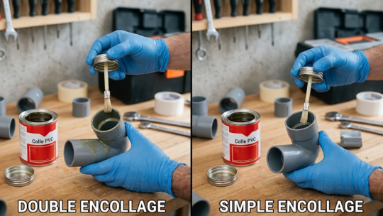 Appliquer la colle PVC : double encollage ou simple