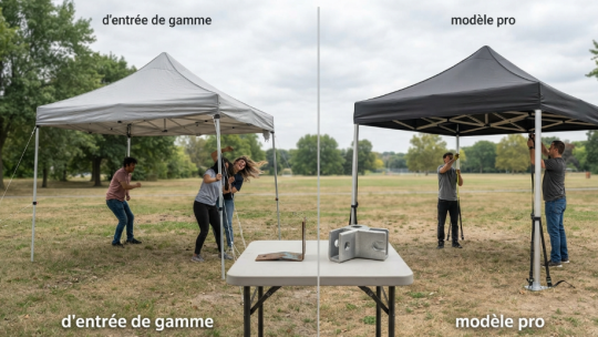 Comment choisir entre un barnum d&rsquo;entrée de gamme et un modèle pro ?