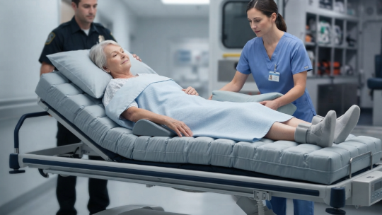 Confort du patient alité : éviter les escarres sur le matelas du brancard