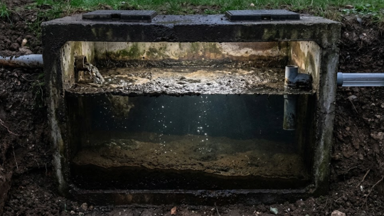 Le processus de décantation dans la fosse toutes eaux
